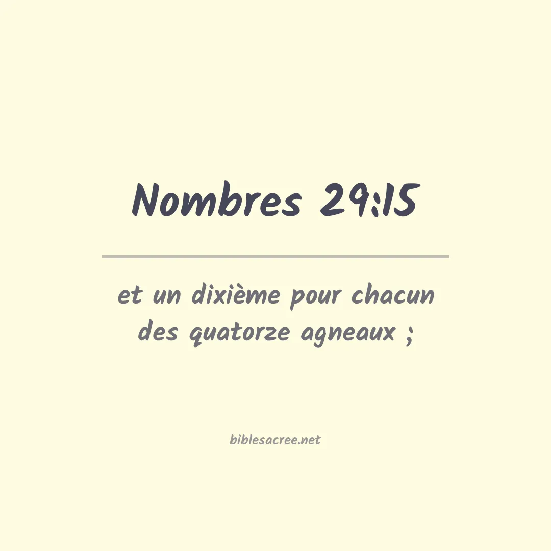 Nombres - 29:15