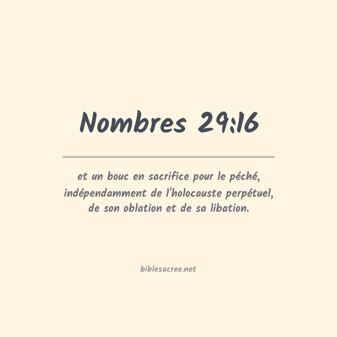 Nombres - 29:16