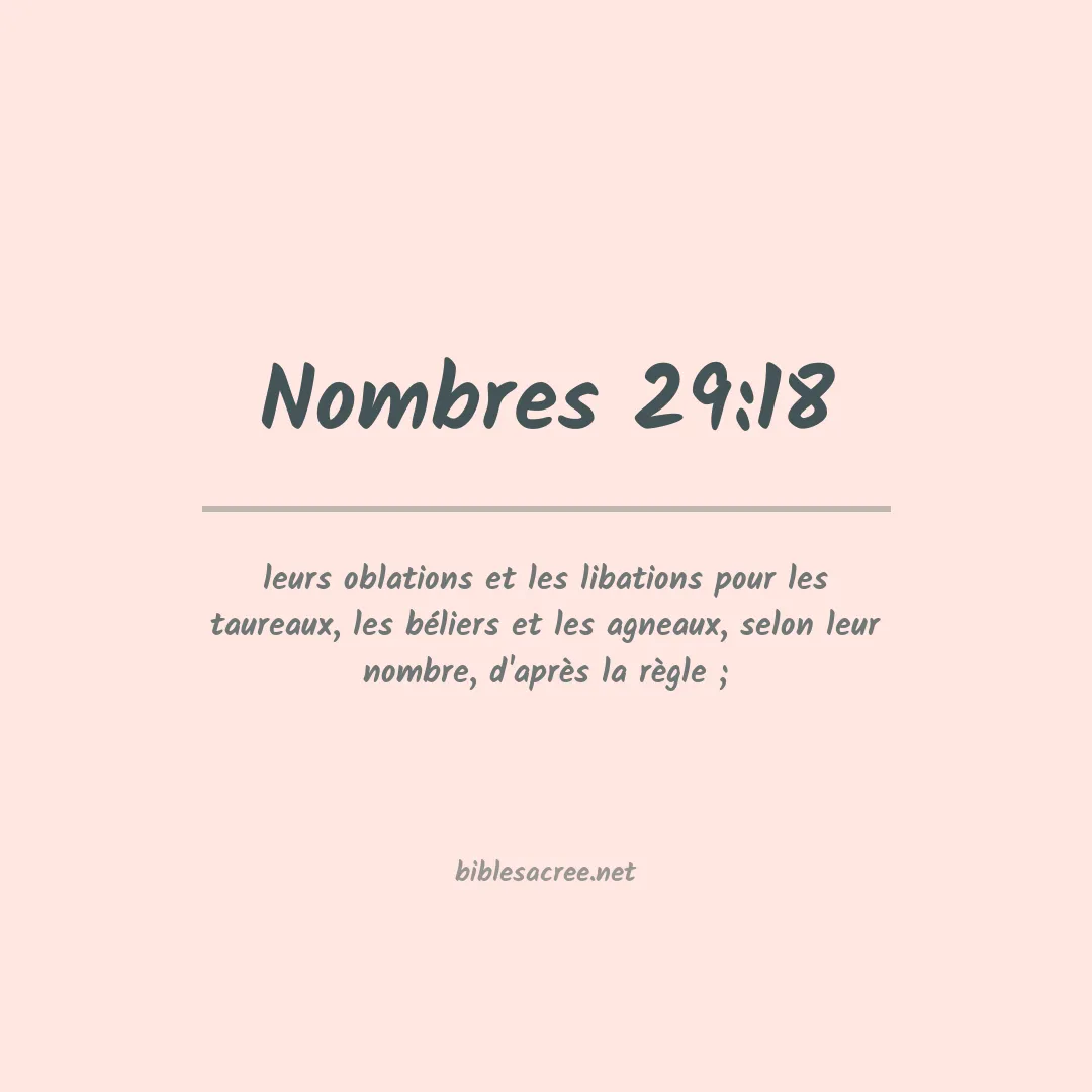 Nombres - 29:18