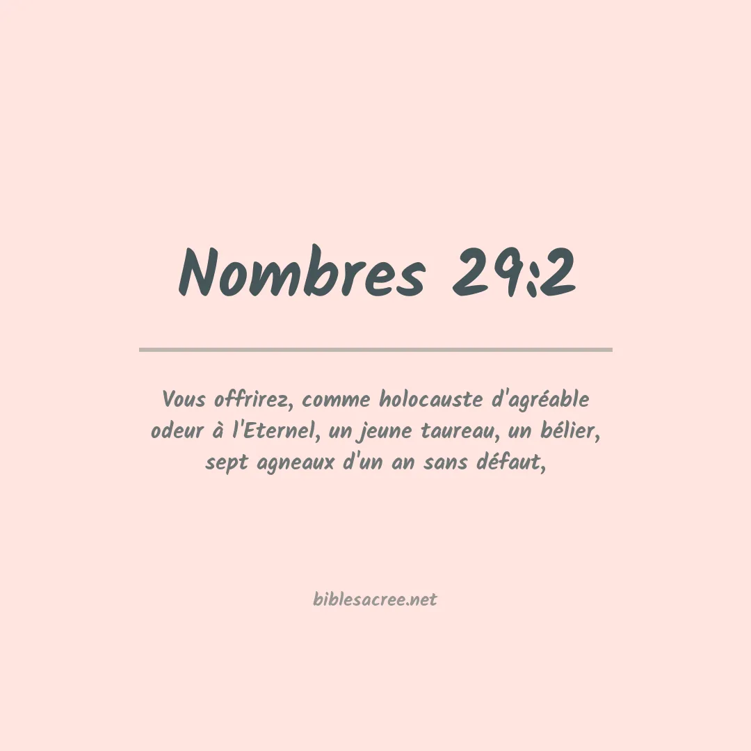 Nombres - 29:2