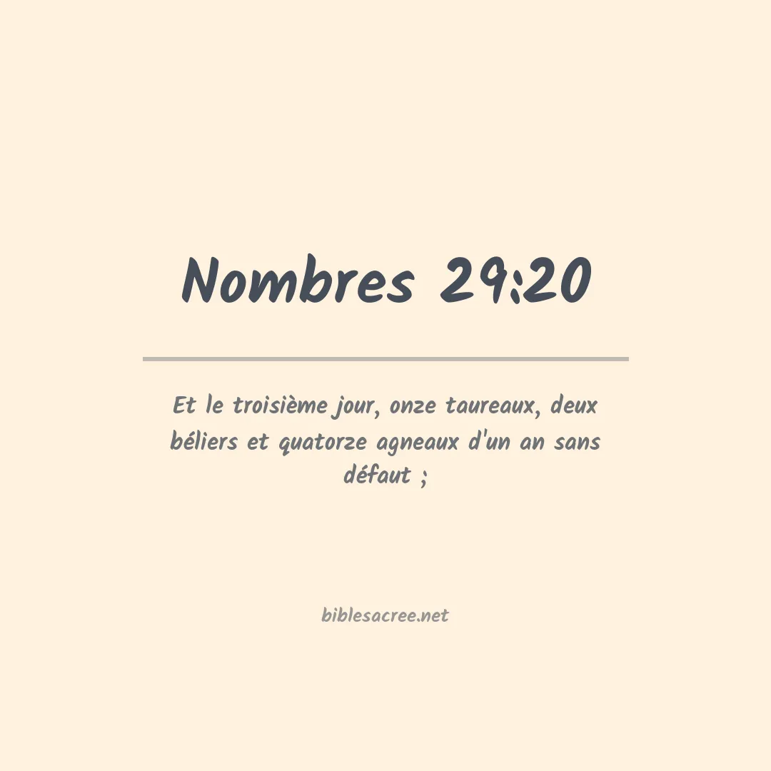 Nombres - 29:20