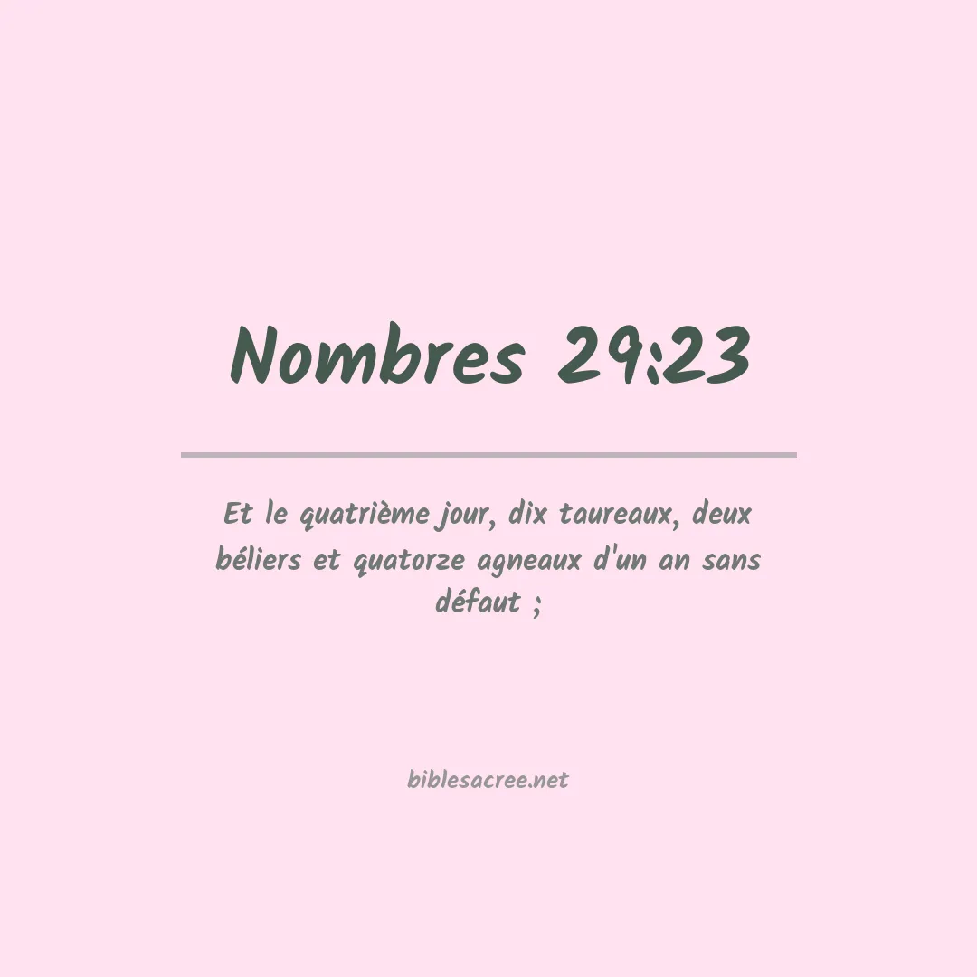 Nombres - 29:23