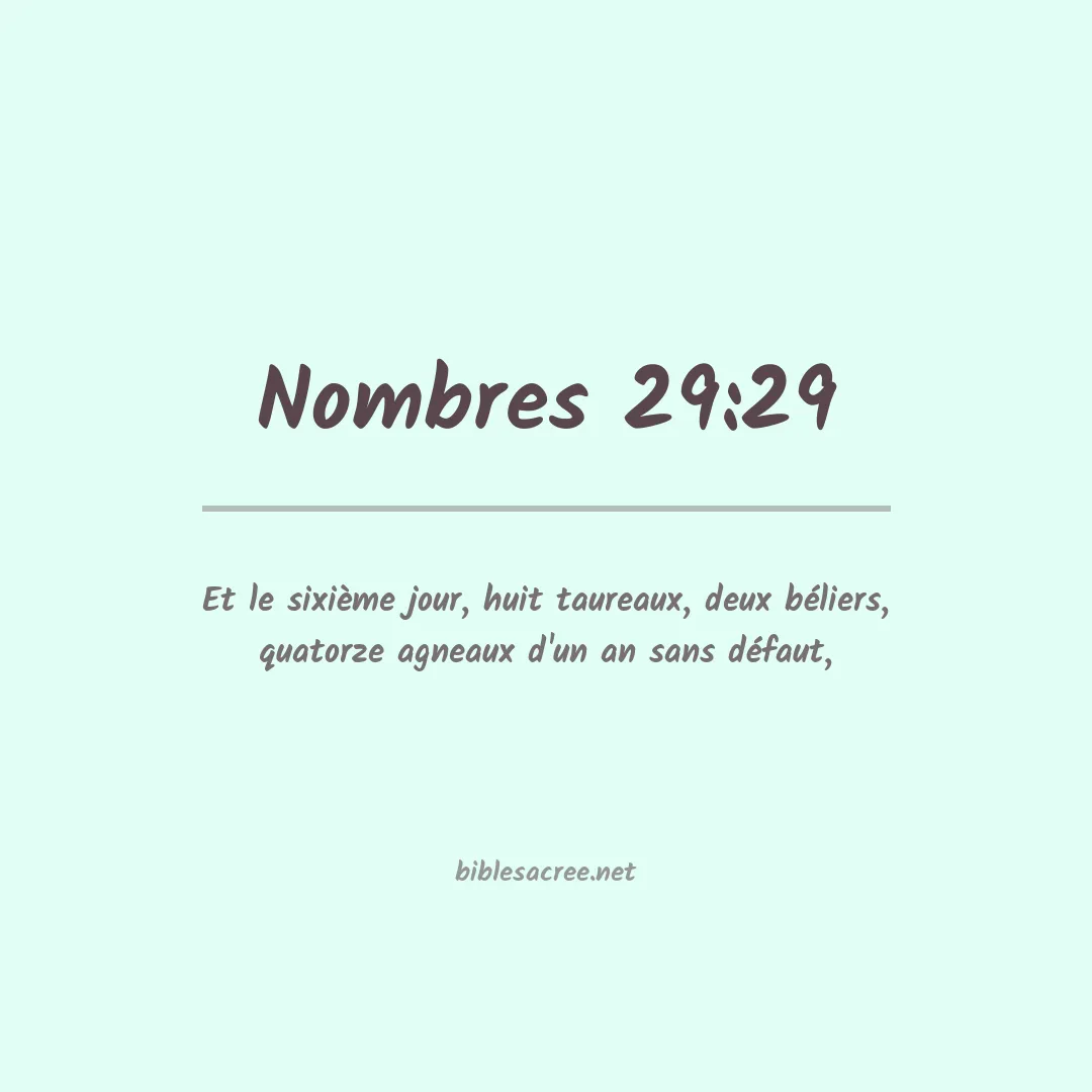 Nombres - 29:29