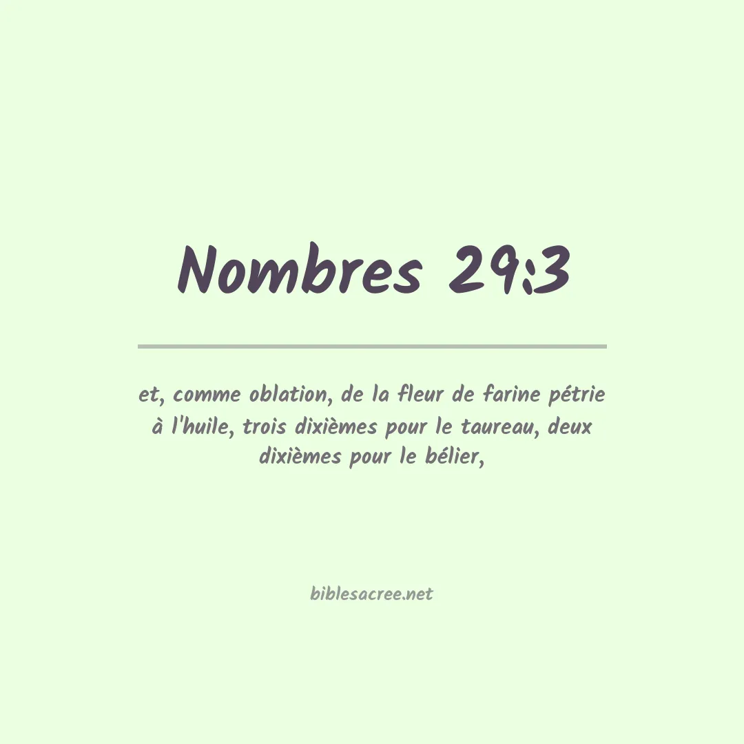 Nombres - 29:3