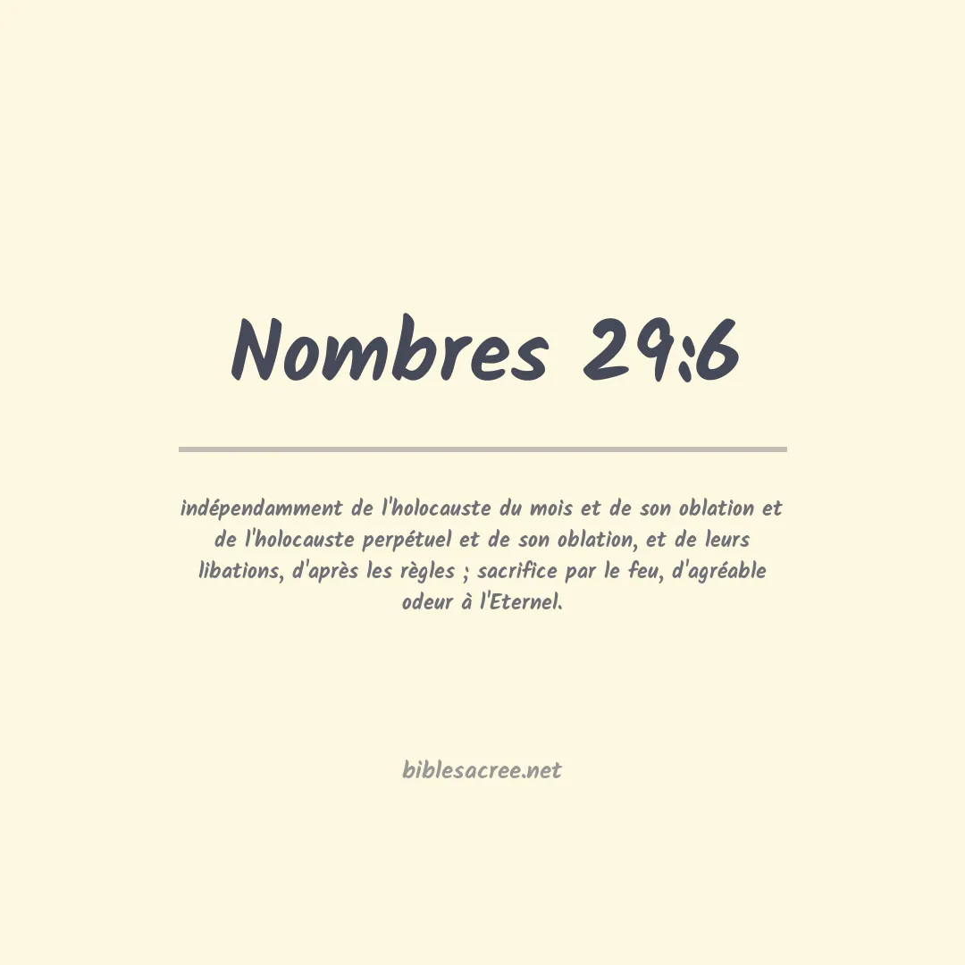 Nombres - 29:6