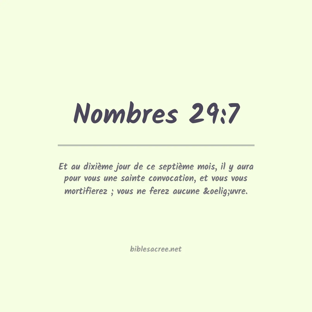 Nombres - 29:7