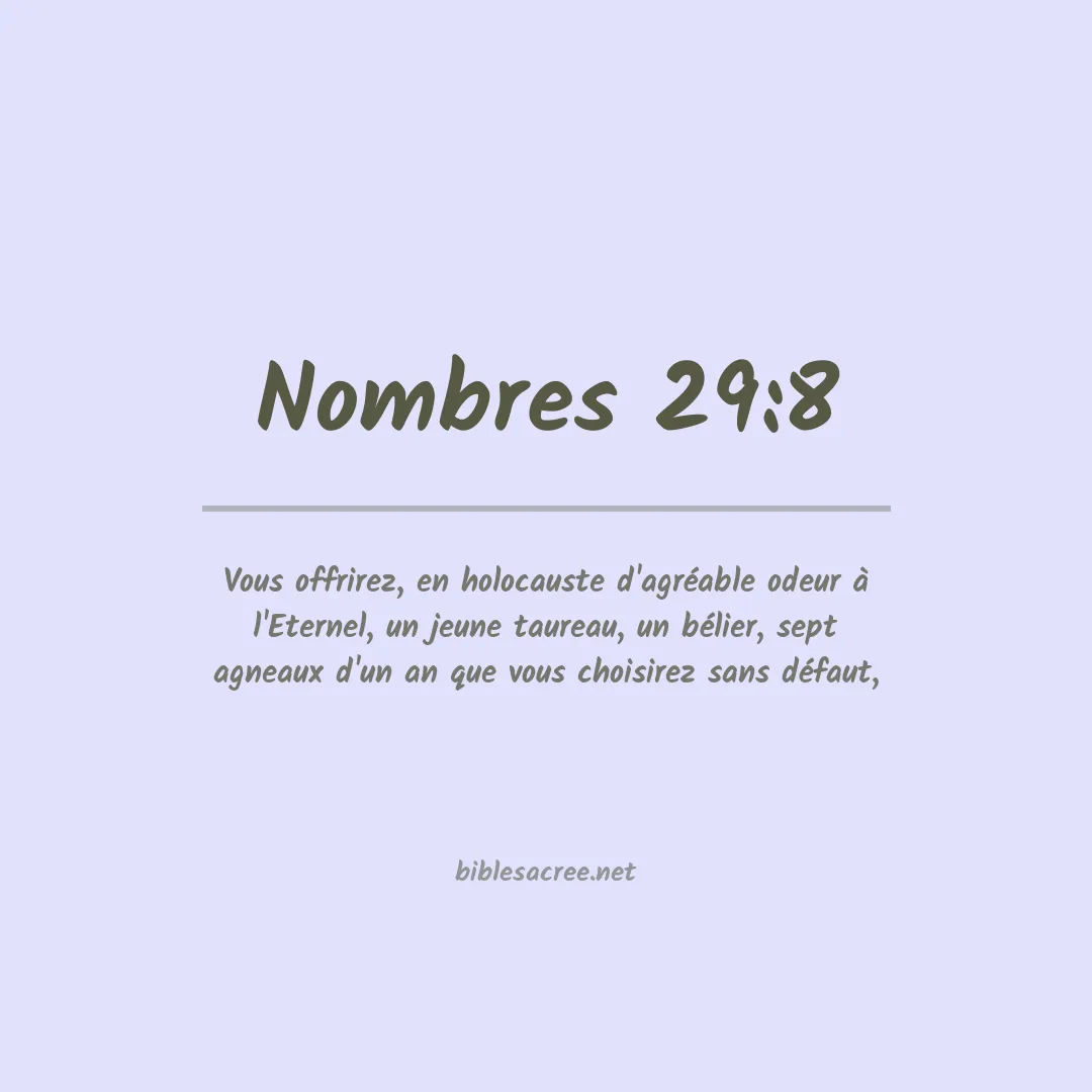 Nombres - 29:8