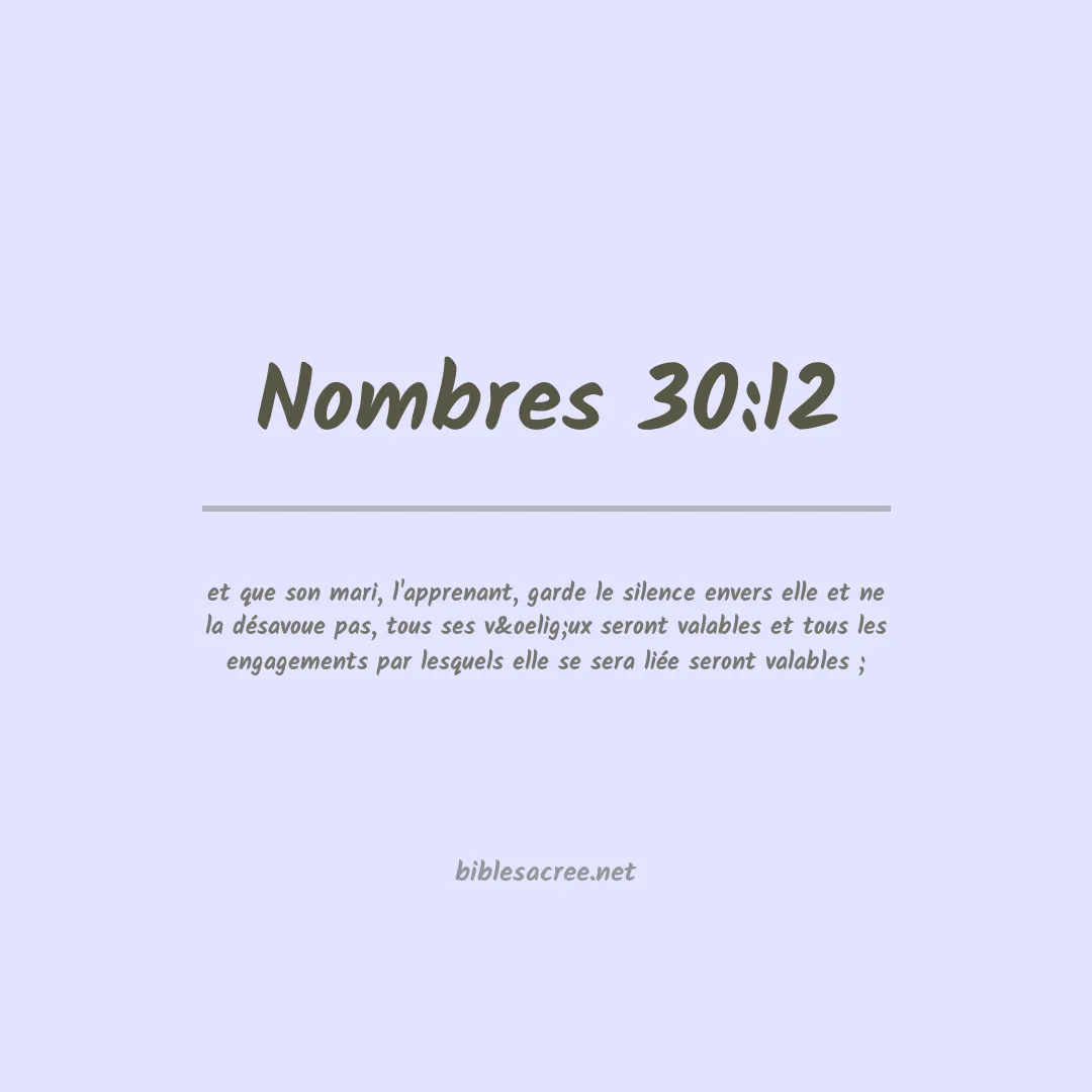 Nombres - 30:12