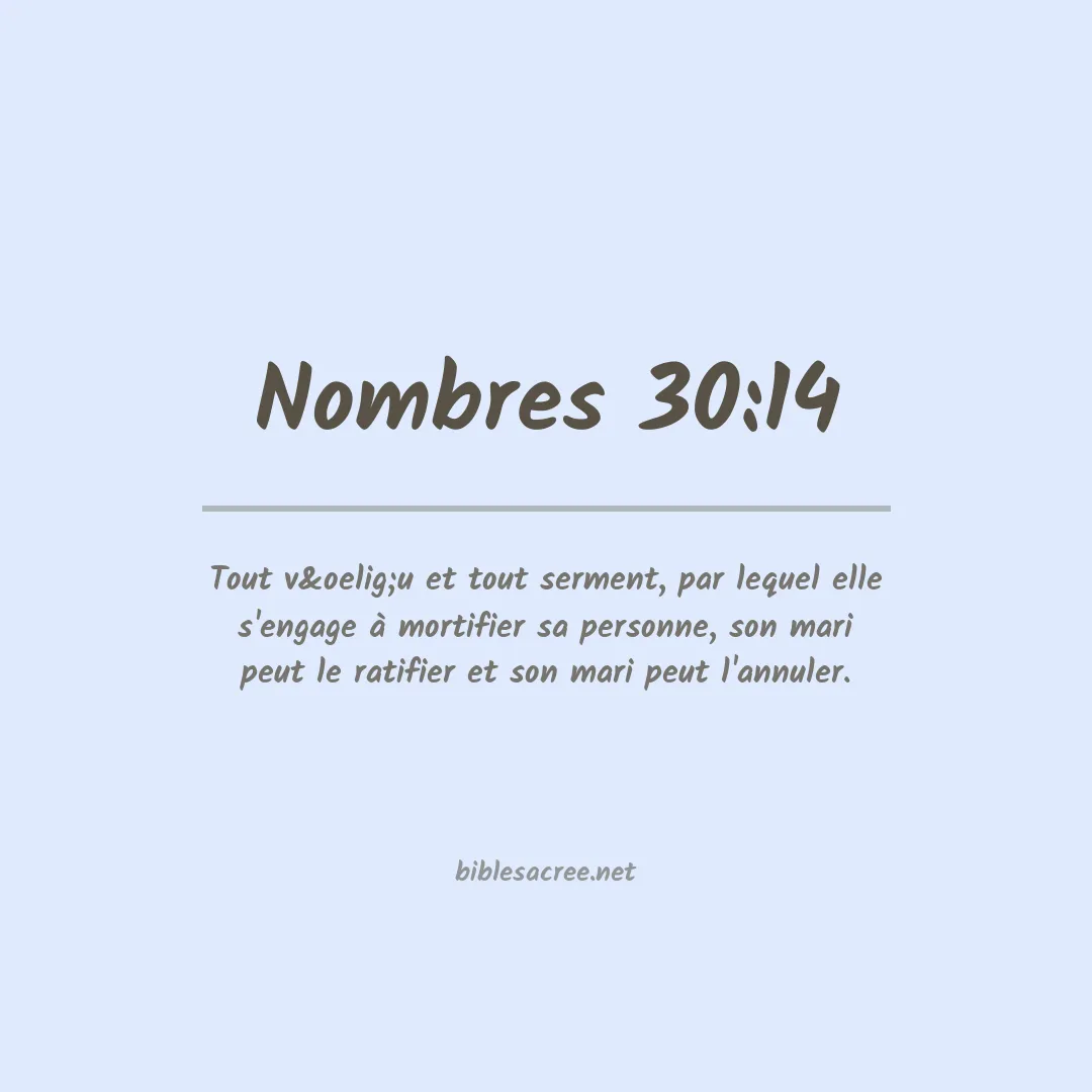 Nombres - 30:14