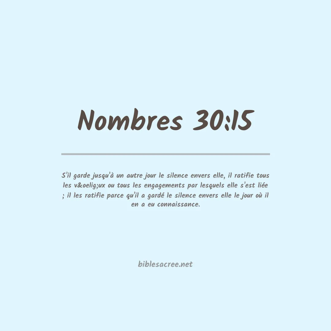 Nombres - 30:15