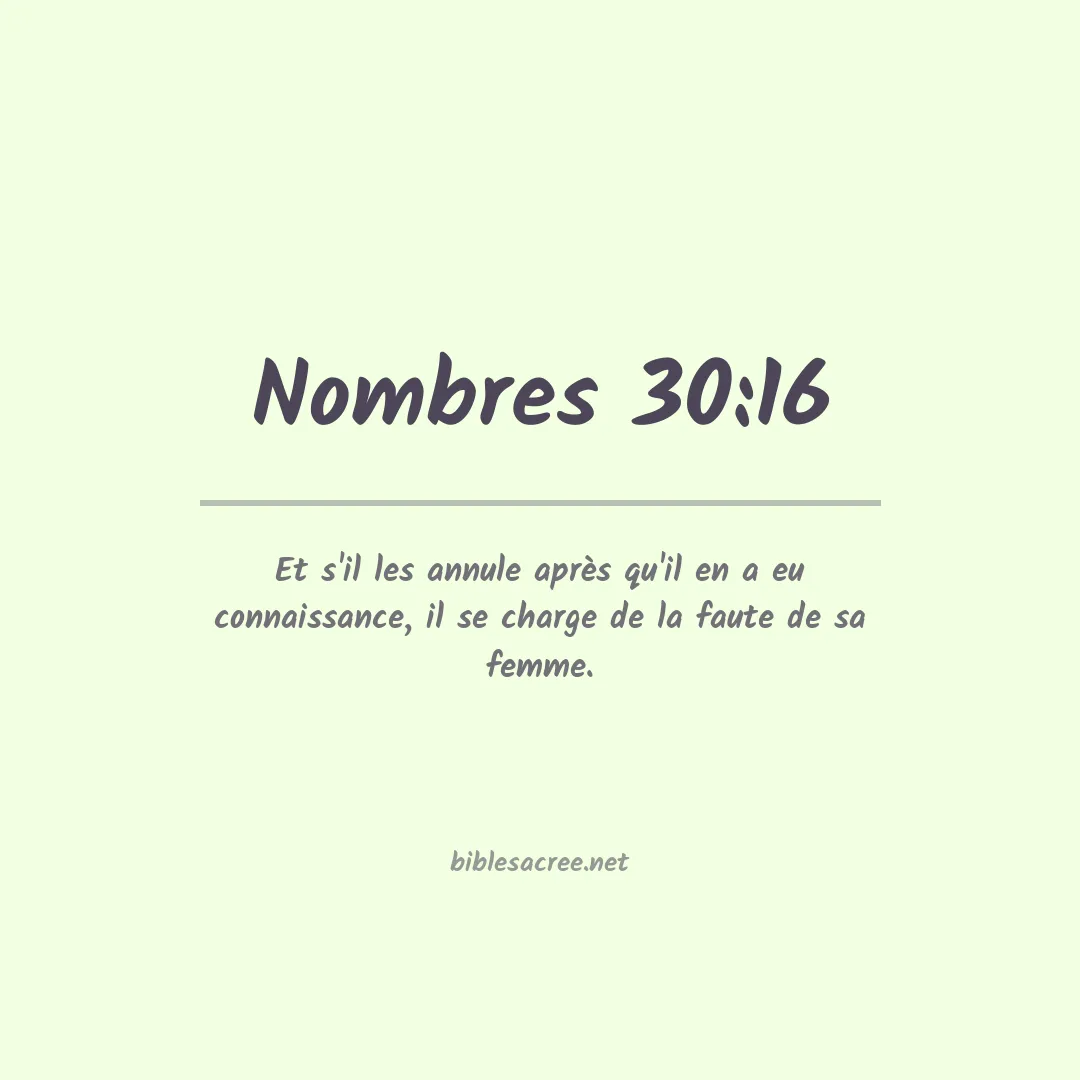 Nombres - 30:16