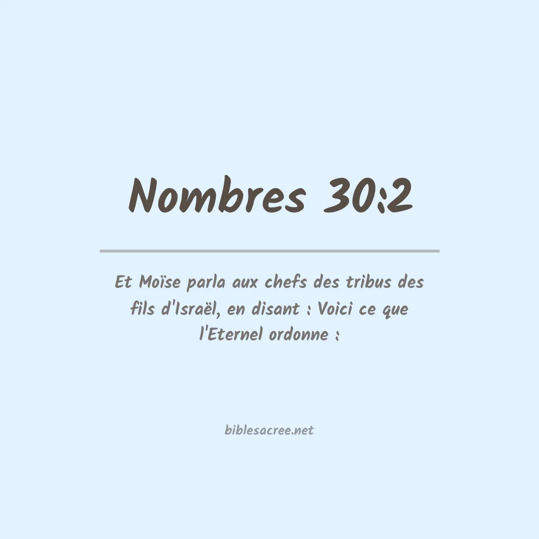 Nombres - 30:2
