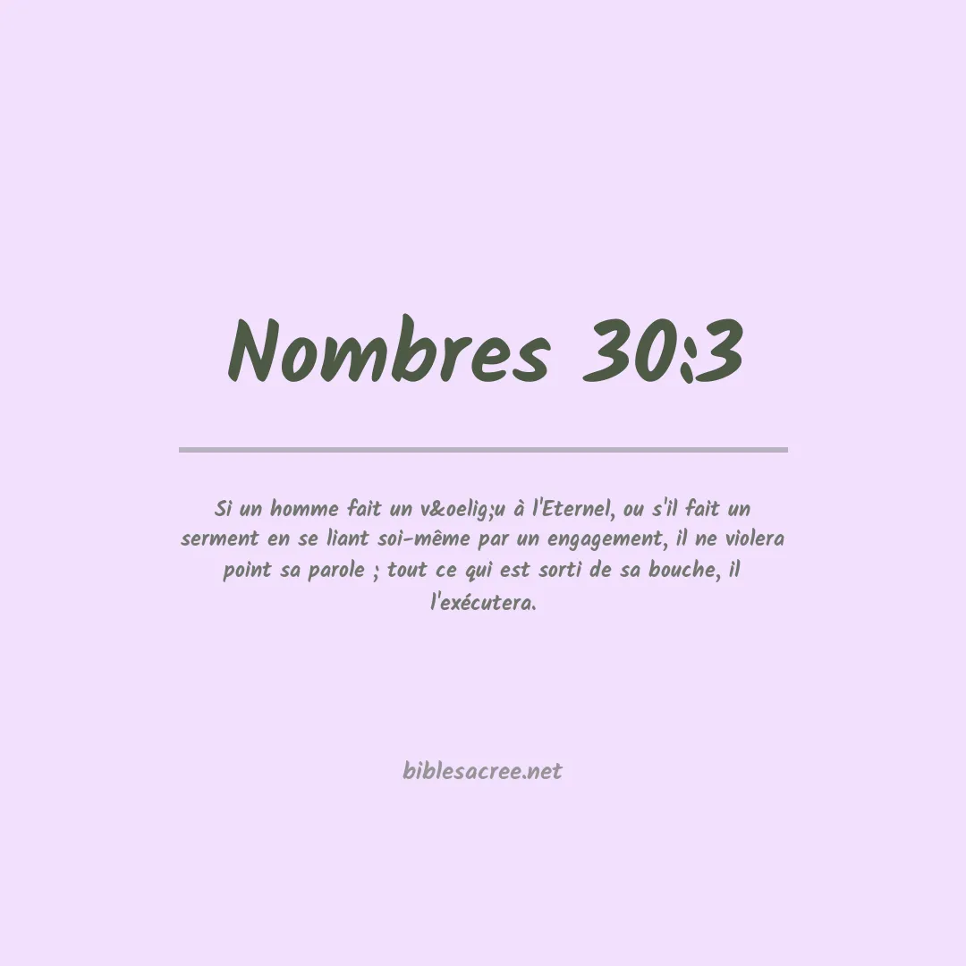 Nombres - 30:3