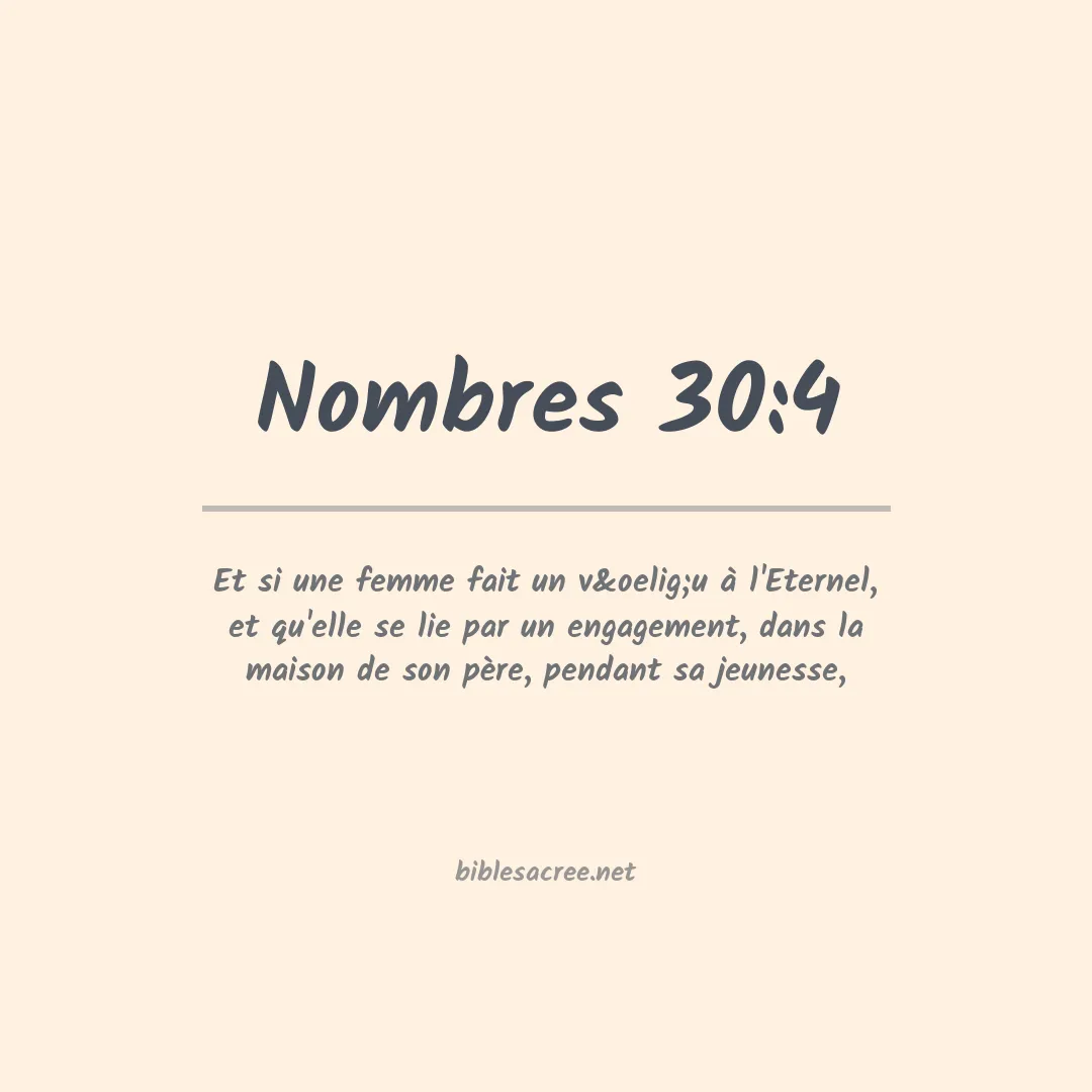 Nombres - 30:4