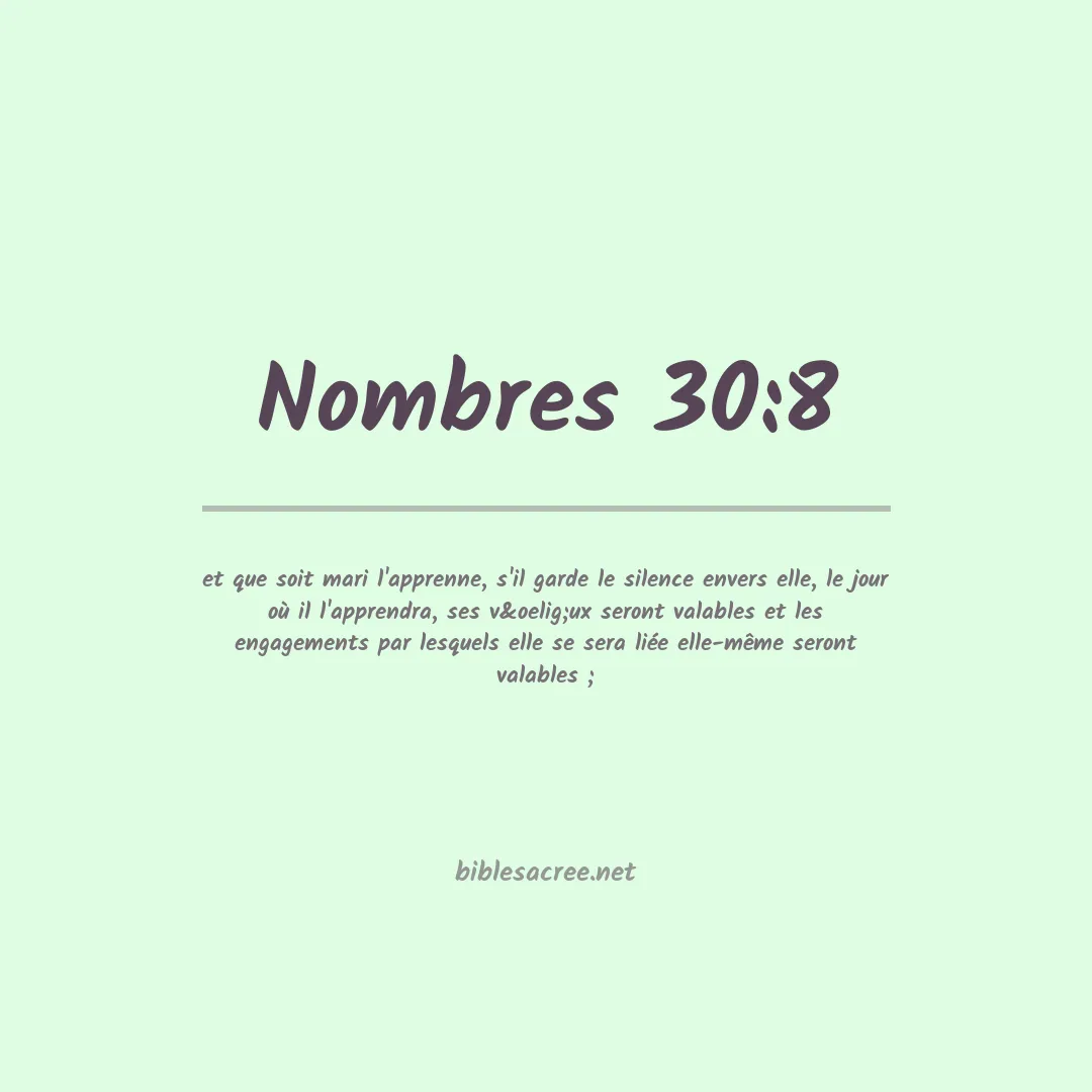 Nombres - 30:8