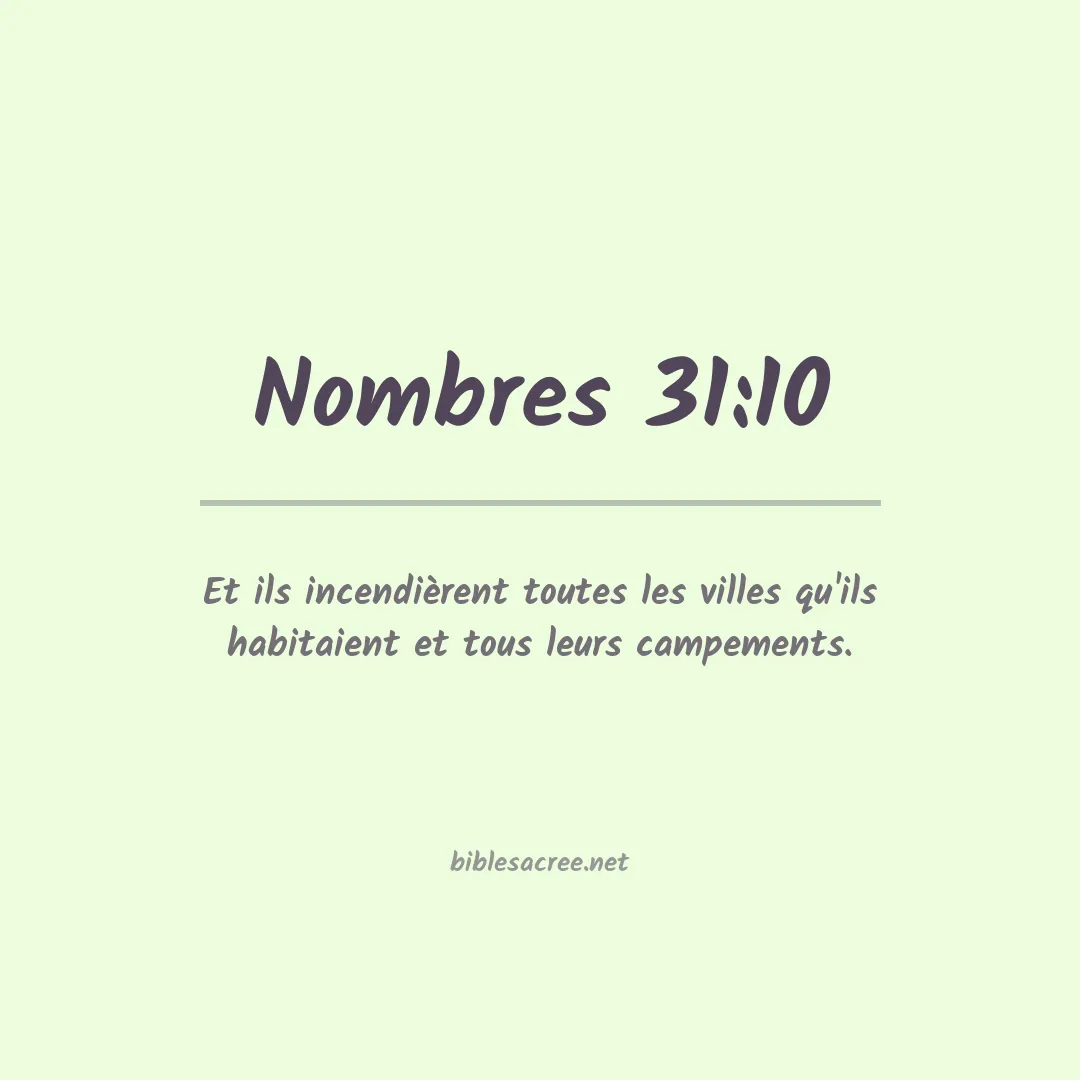 Nombres - 31:10