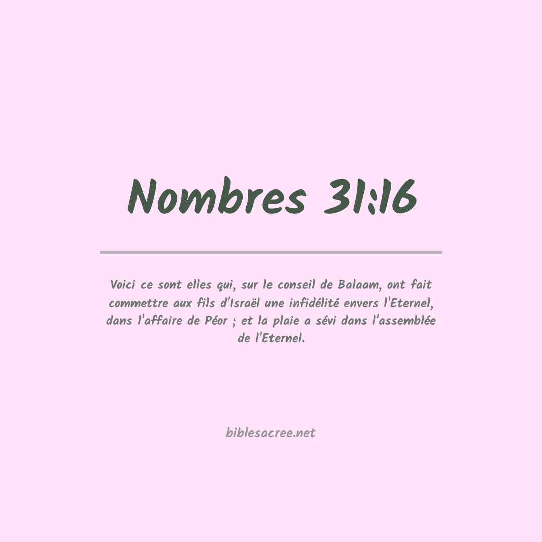 Nombres - 31:16