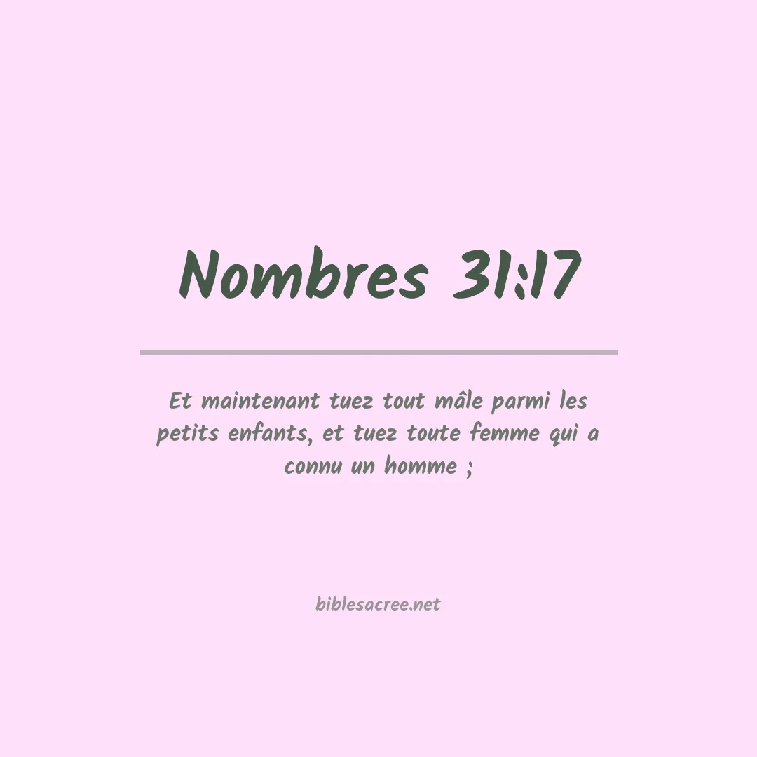 Nombres - 31:17