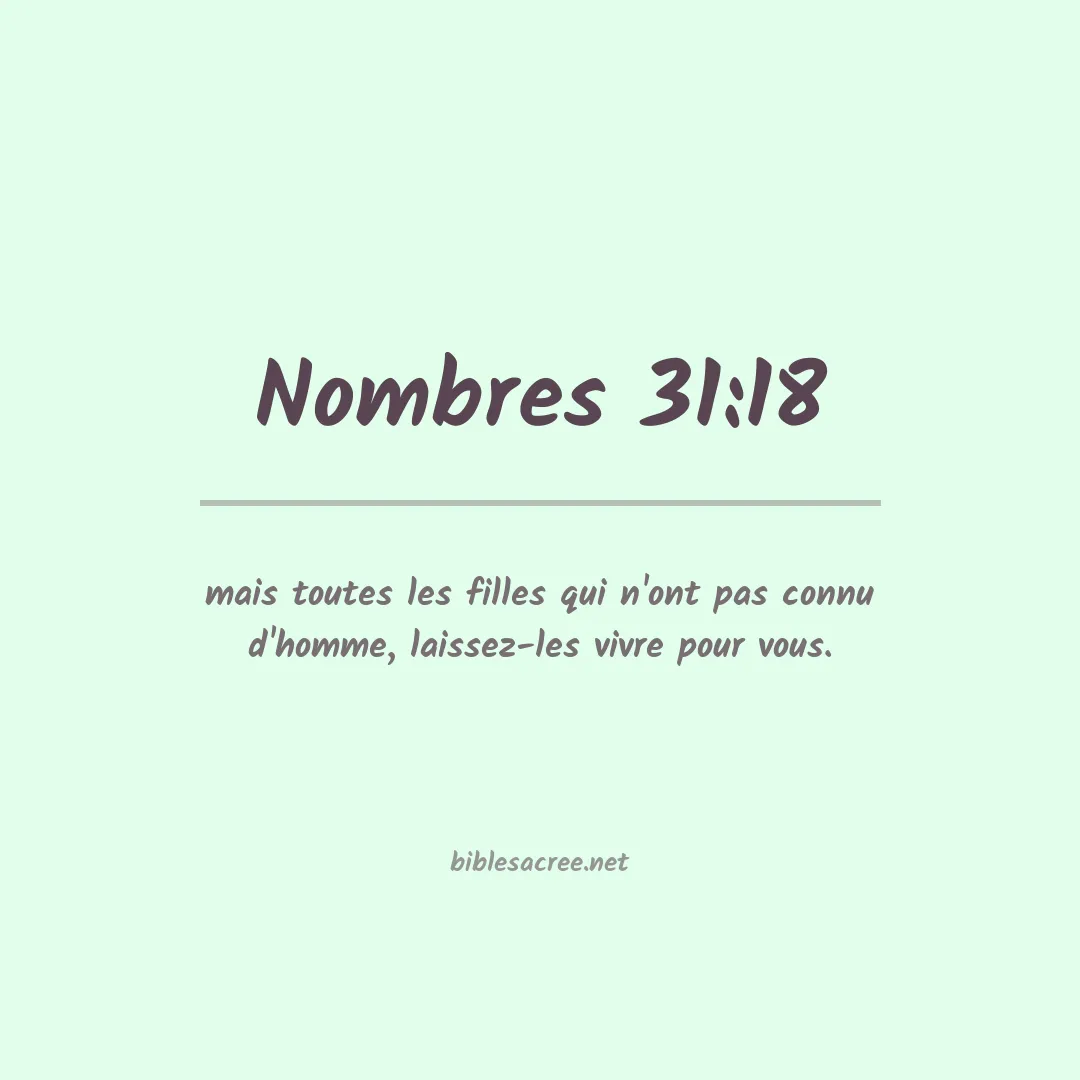 Nombres - 31:18