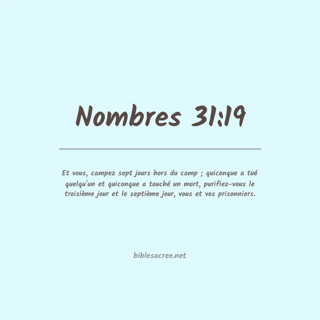 Nombres - 31:19