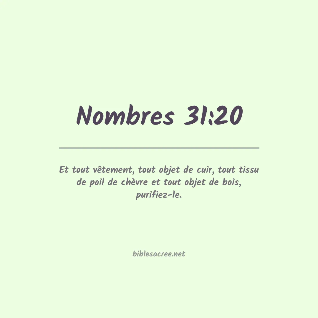 Nombres - 31:20