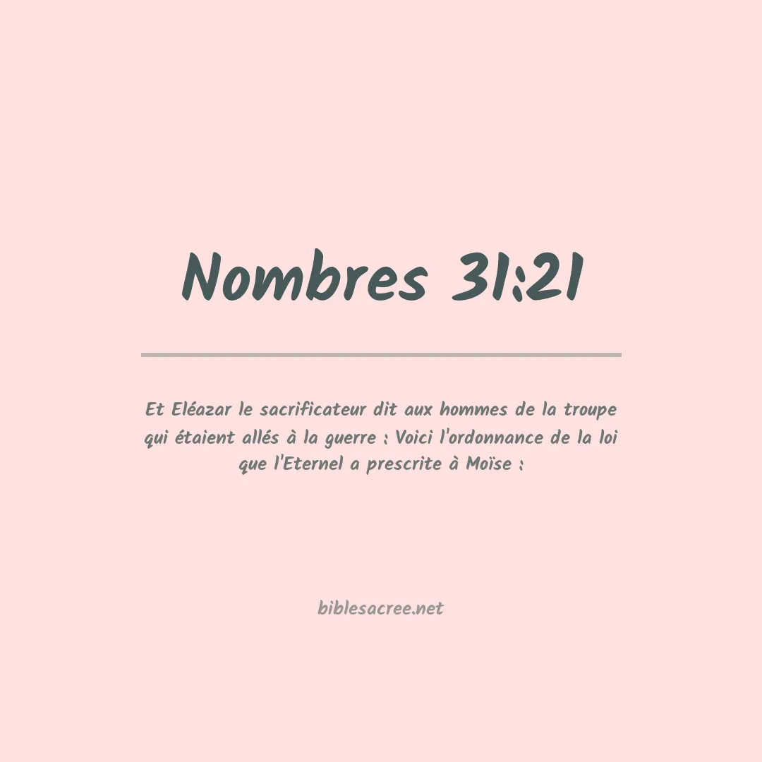 Nombres - 31:21