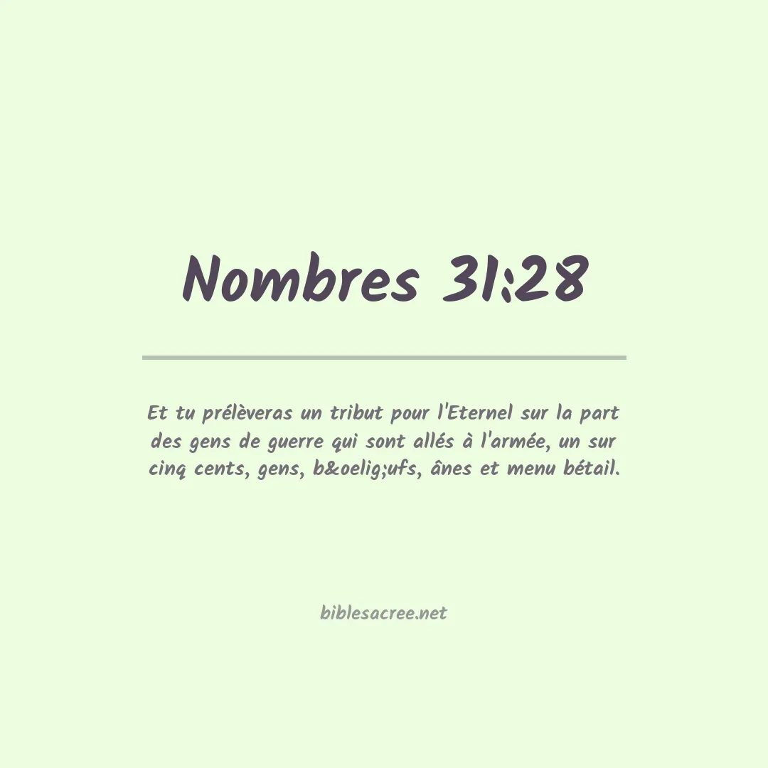 Nombres - 31:28