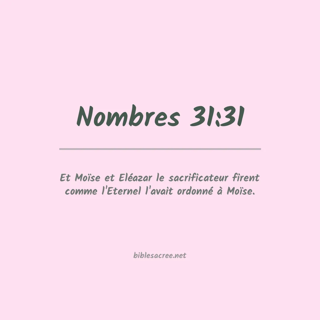Nombres - 31:31