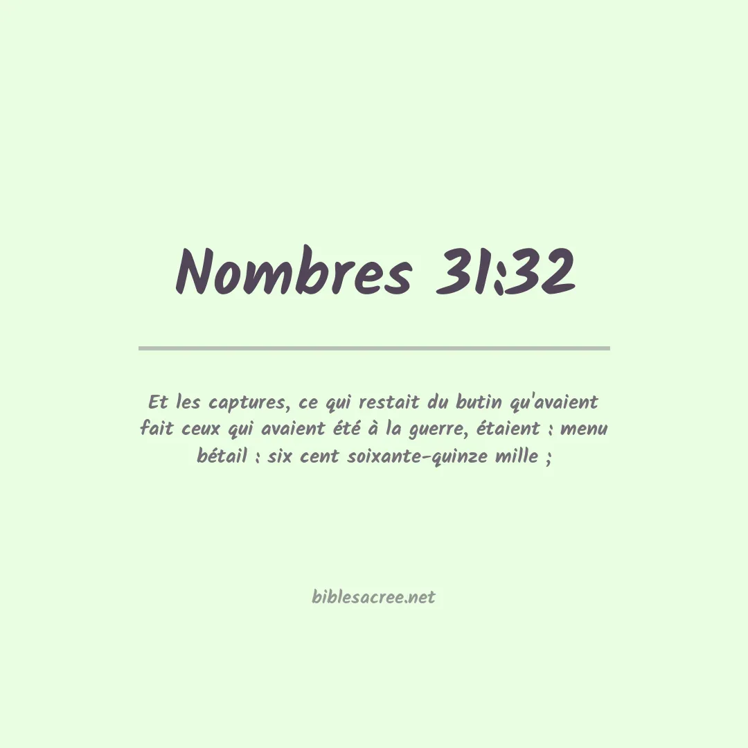 Nombres - 31:32