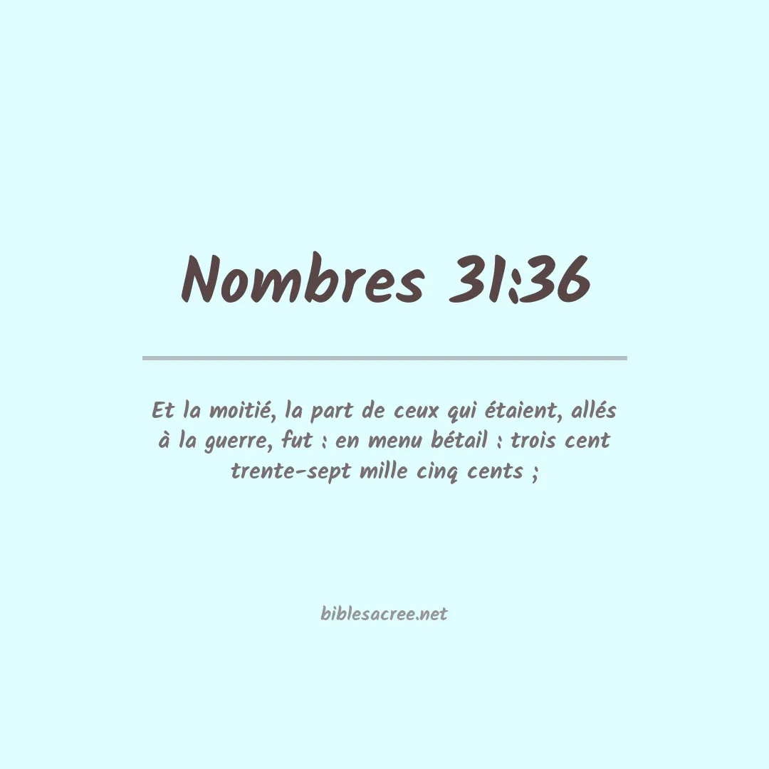 Nombres - 31:36