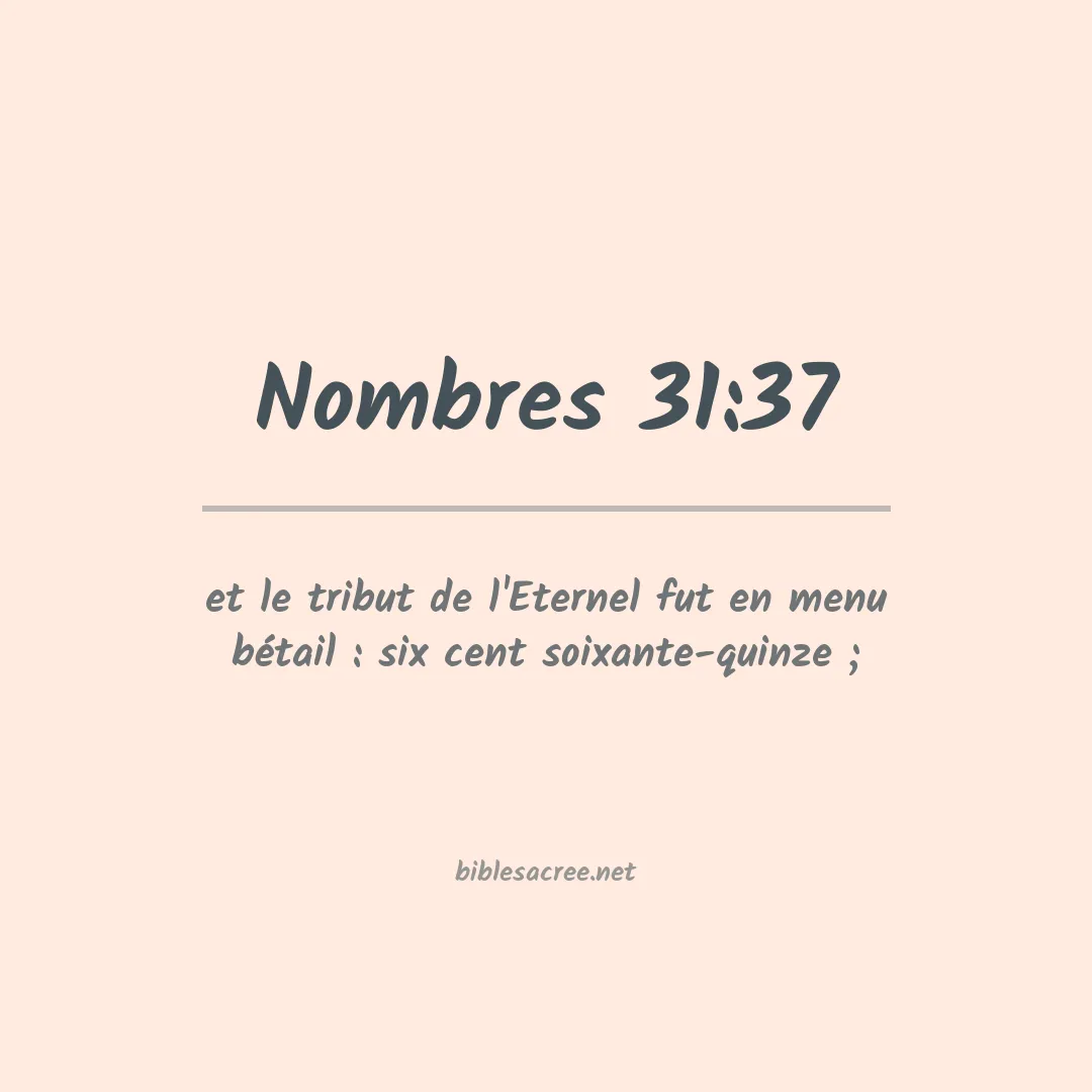 Nombres - 31:37