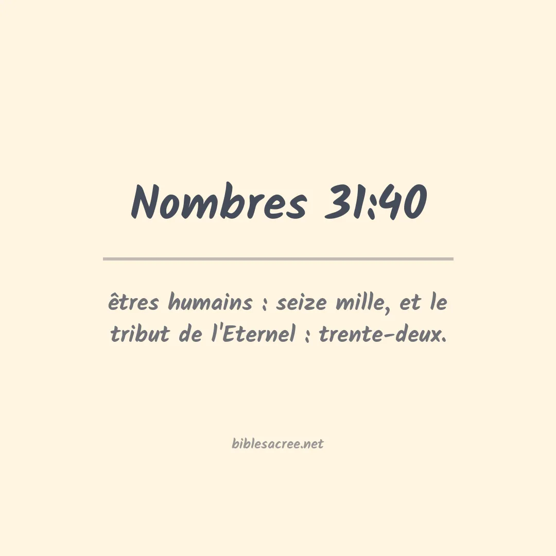 Nombres - 31:40