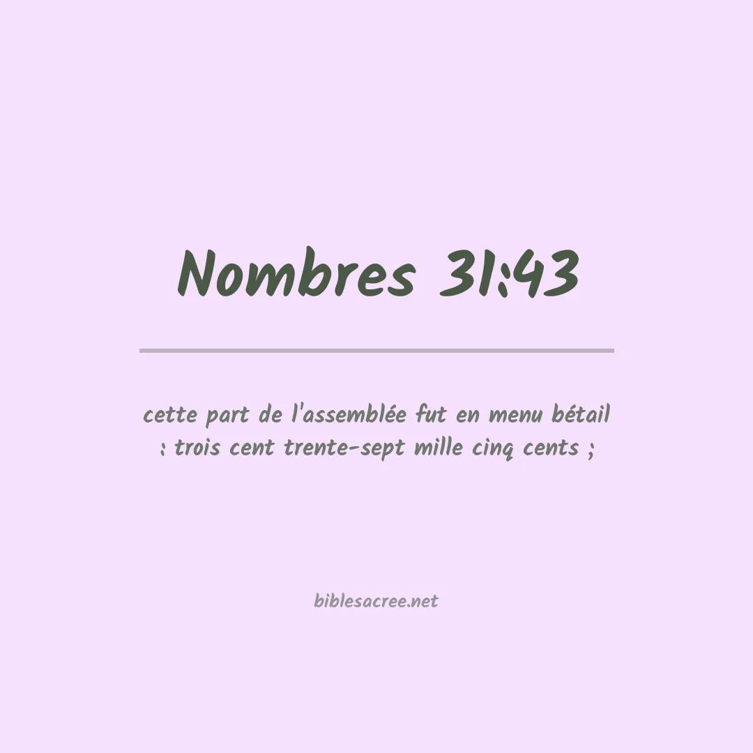 Nombres - 31:43