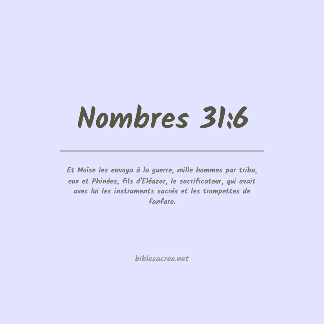 Nombres - 31:6