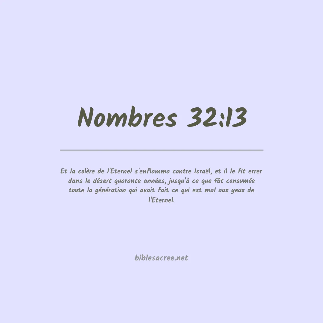 Nombres - 32:13