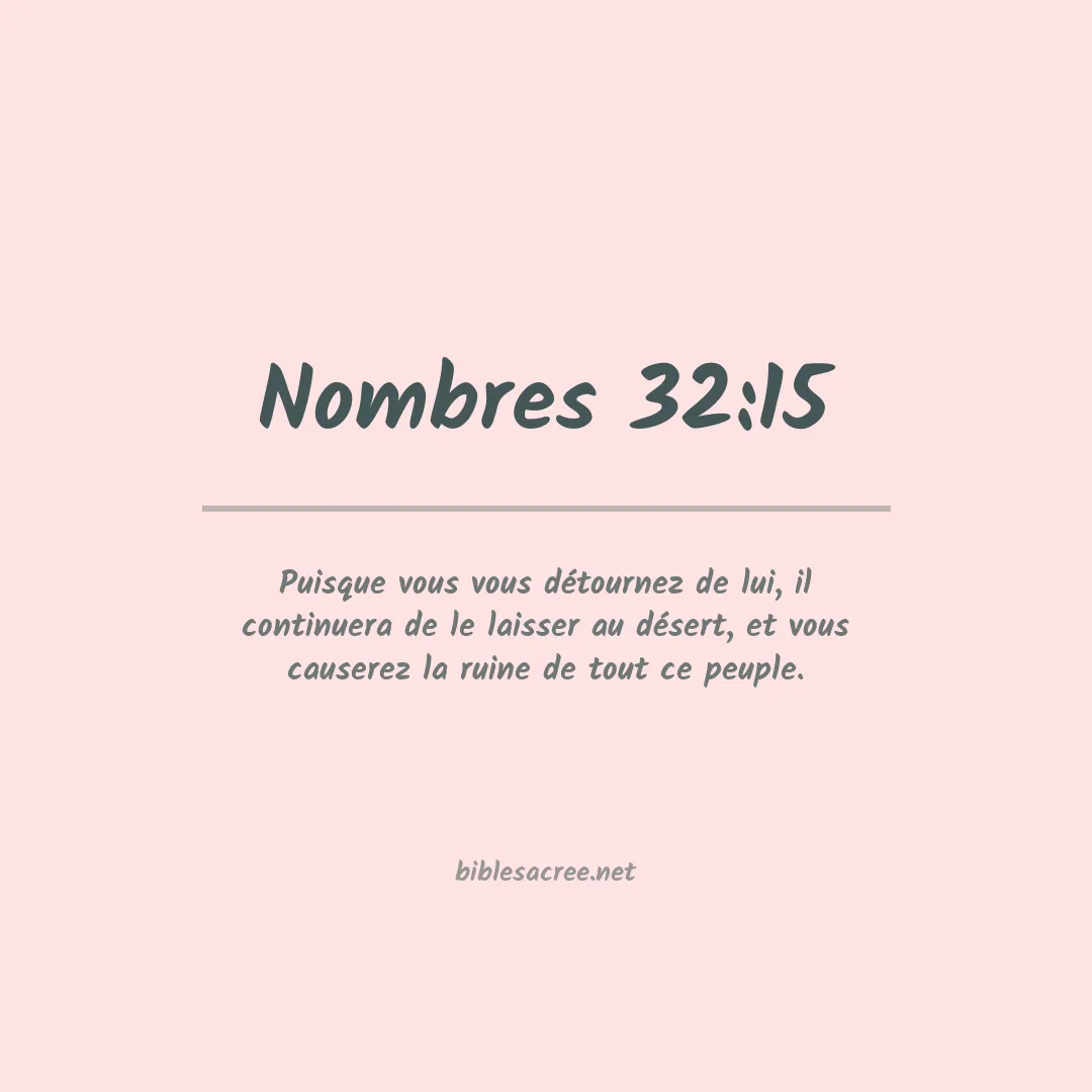 Nombres - 32:15