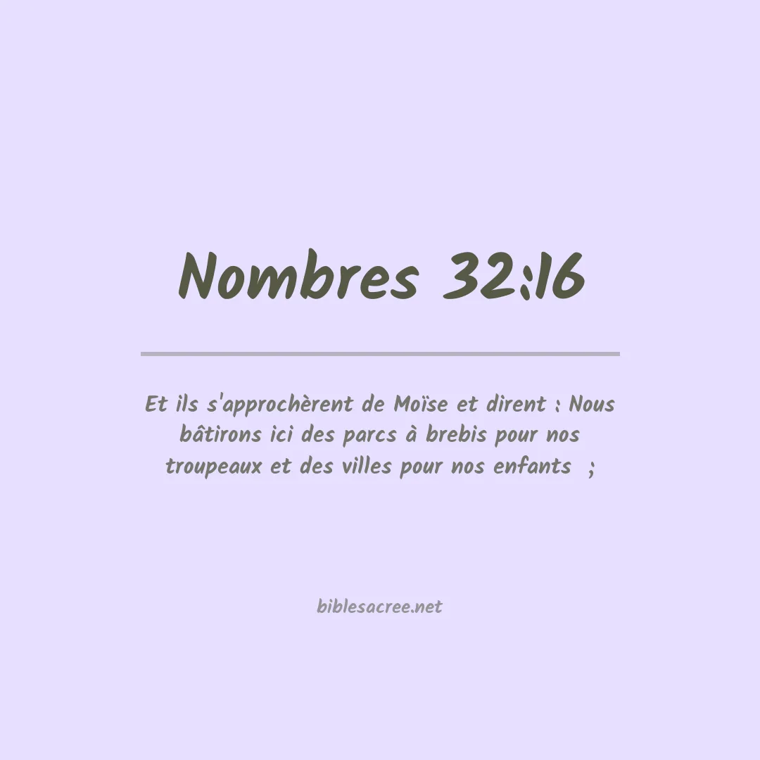 Nombres - 32:16