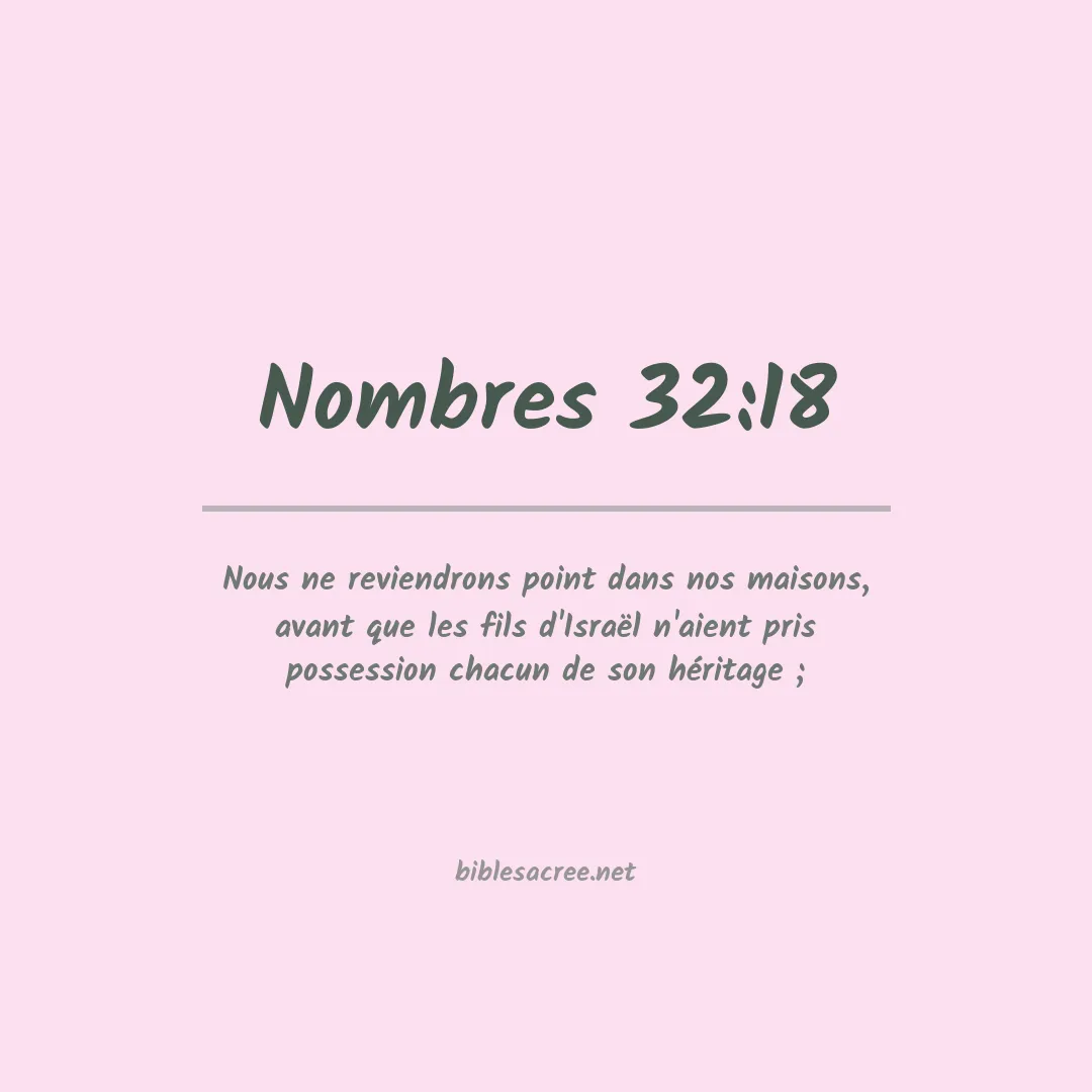 Nombres - 32:18