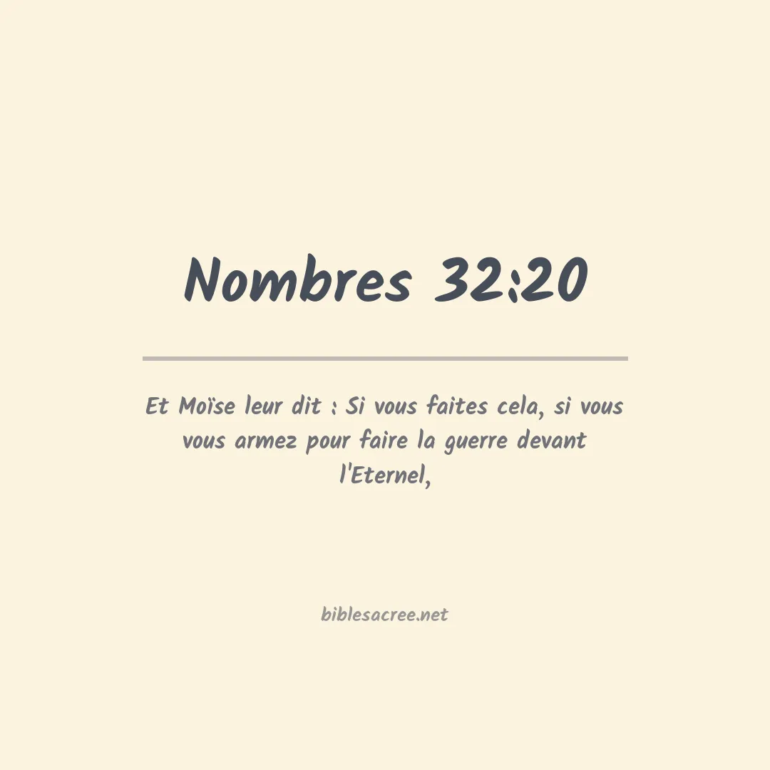 Nombres - 32:20