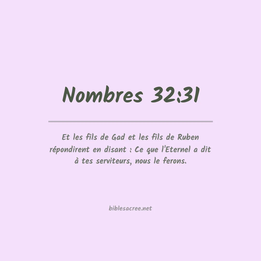 Nombres - 32:31