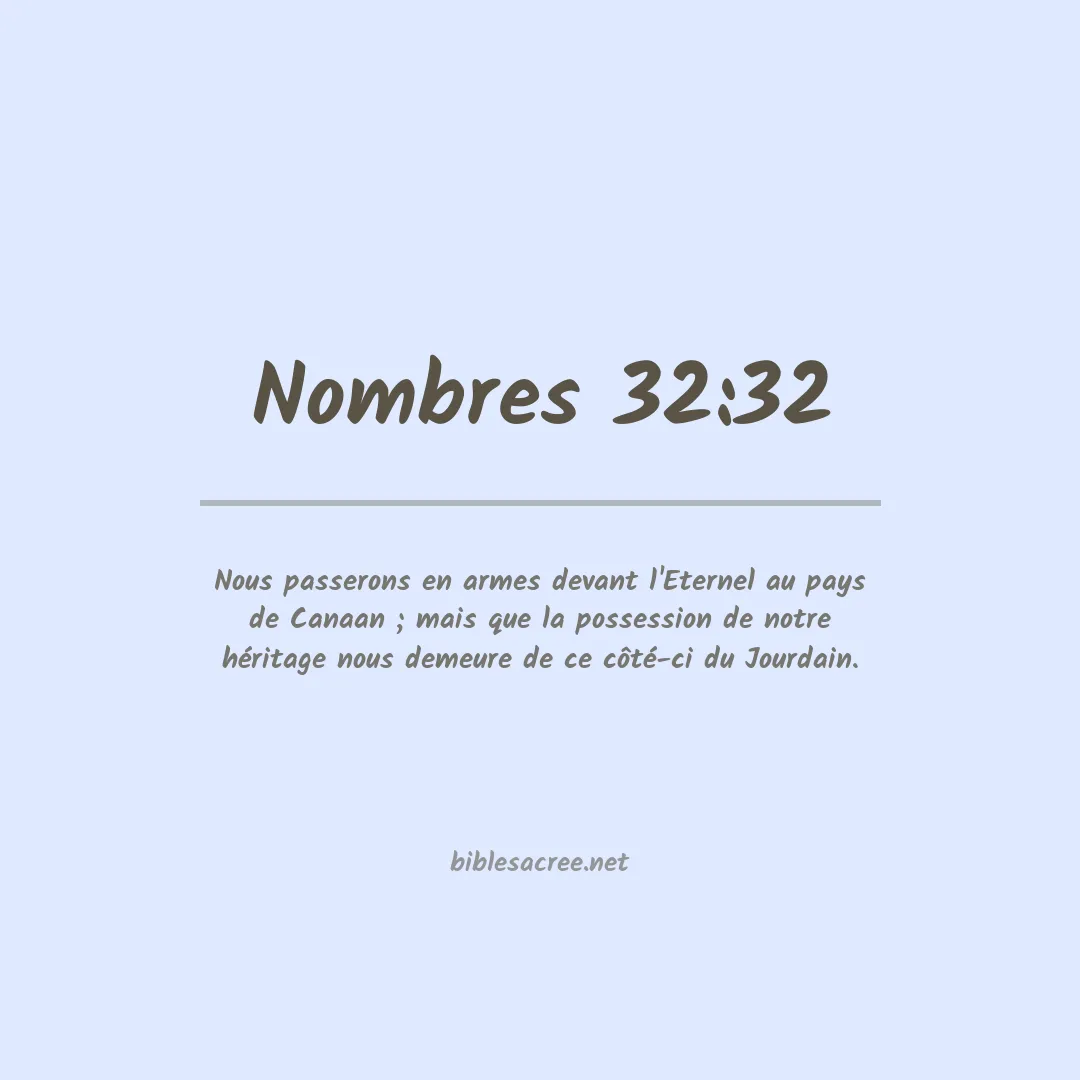 Nombres - 32:32