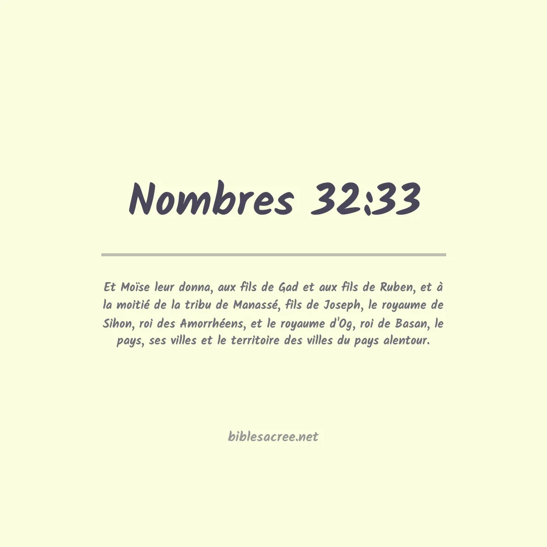Nombres - 32:33
