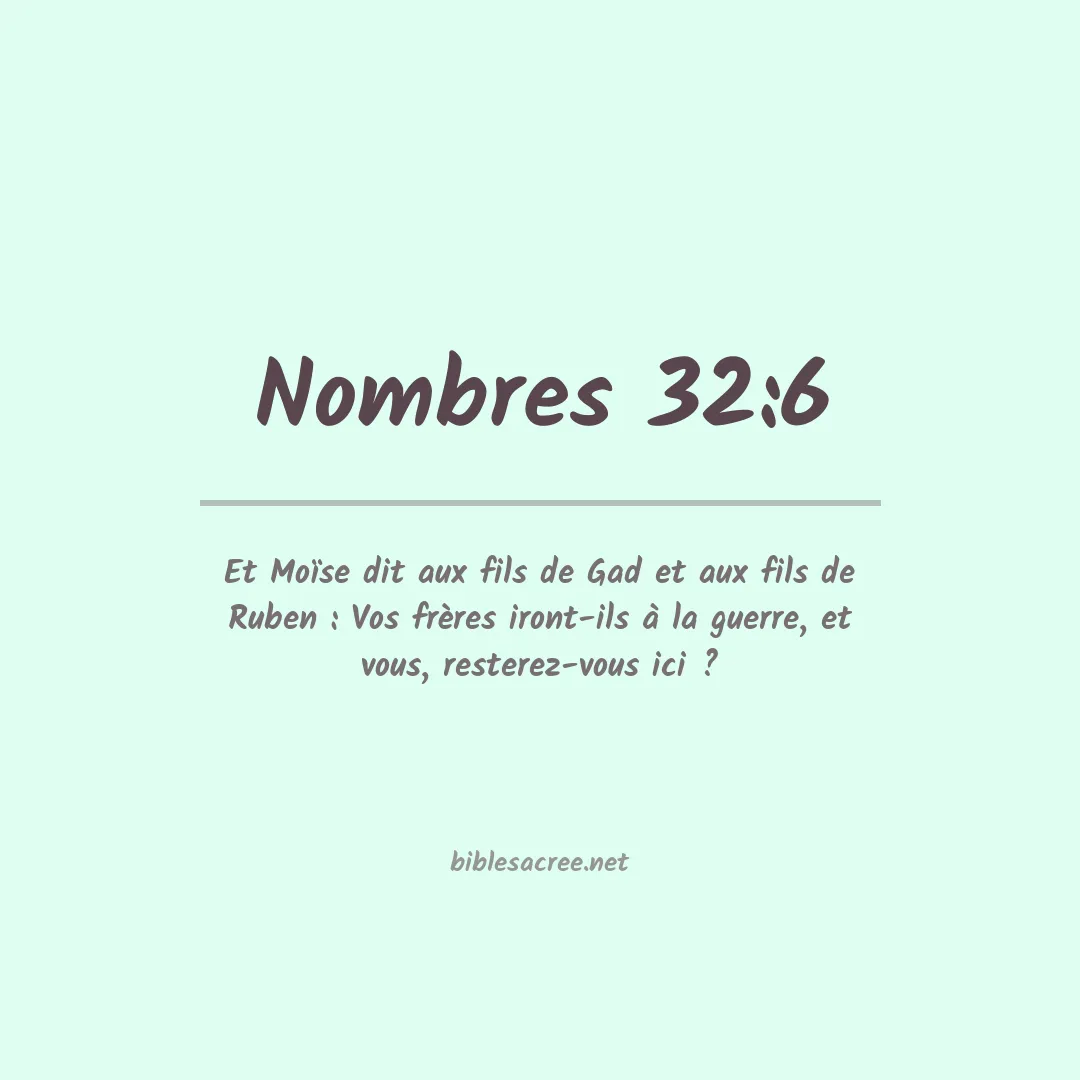 Nombres - 32:6