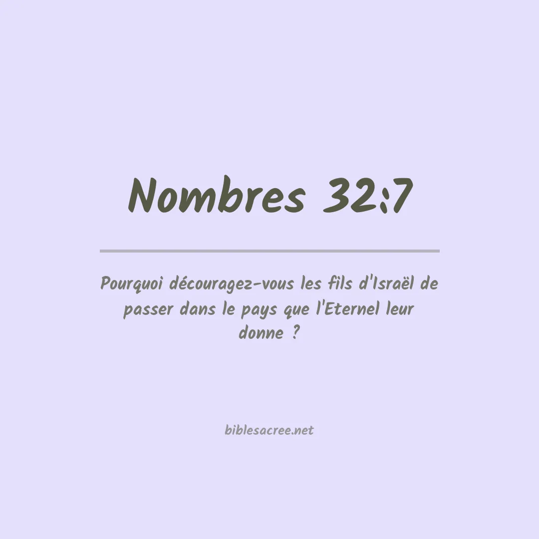 Nombres - 32:7