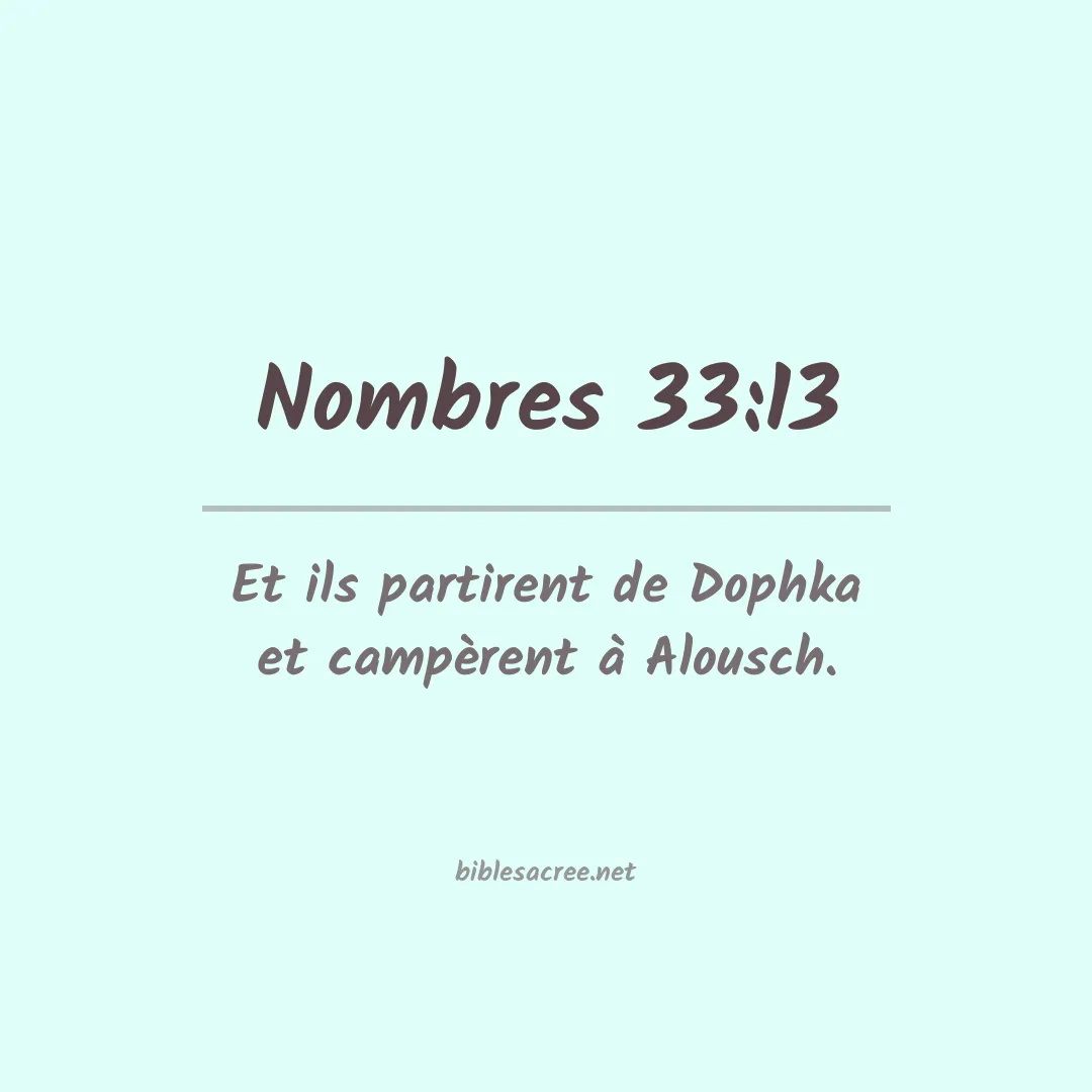 Nombres - 33:13