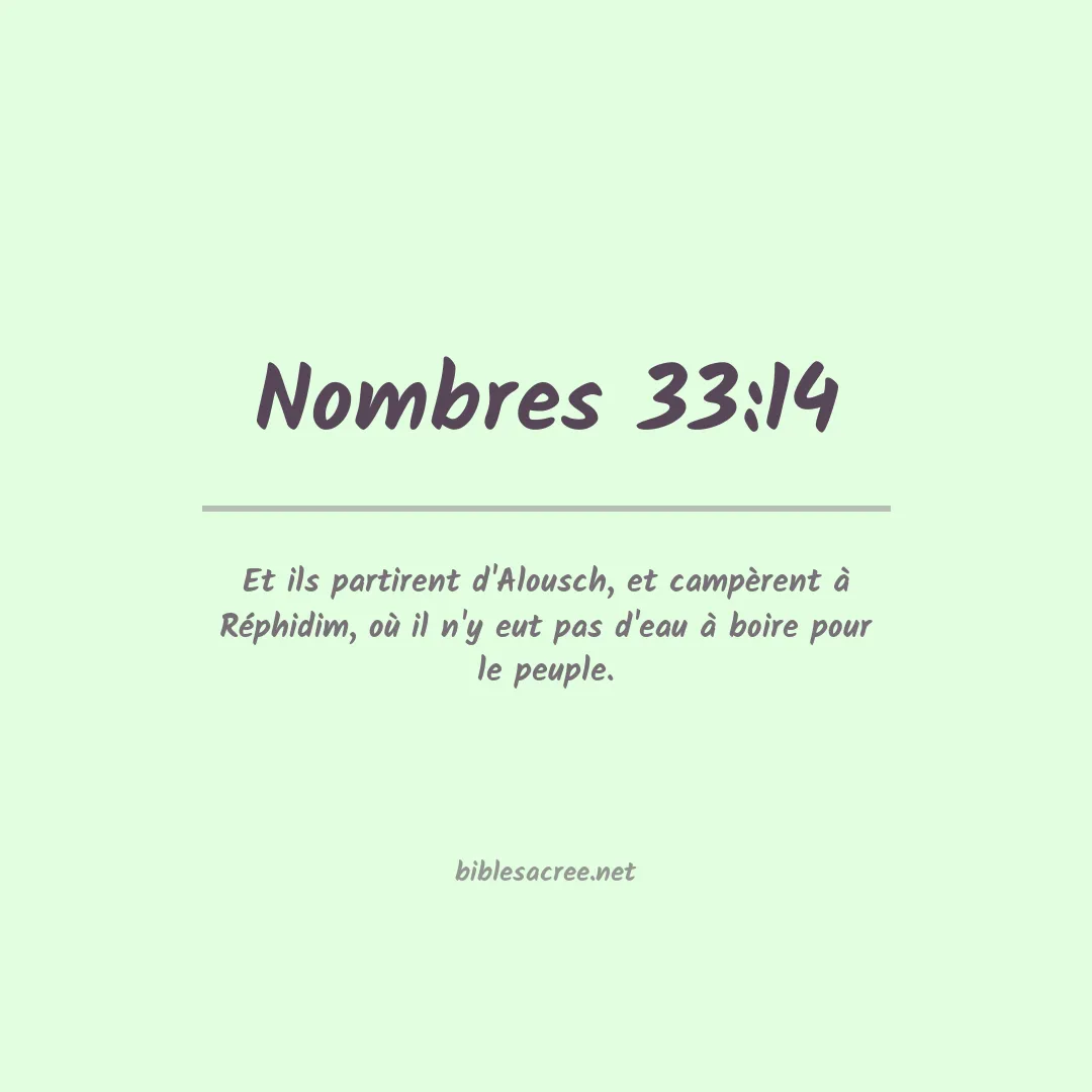 Nombres - 33:14