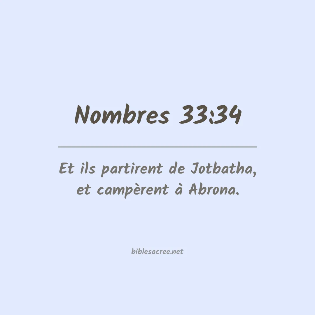 Nombres - 33:34