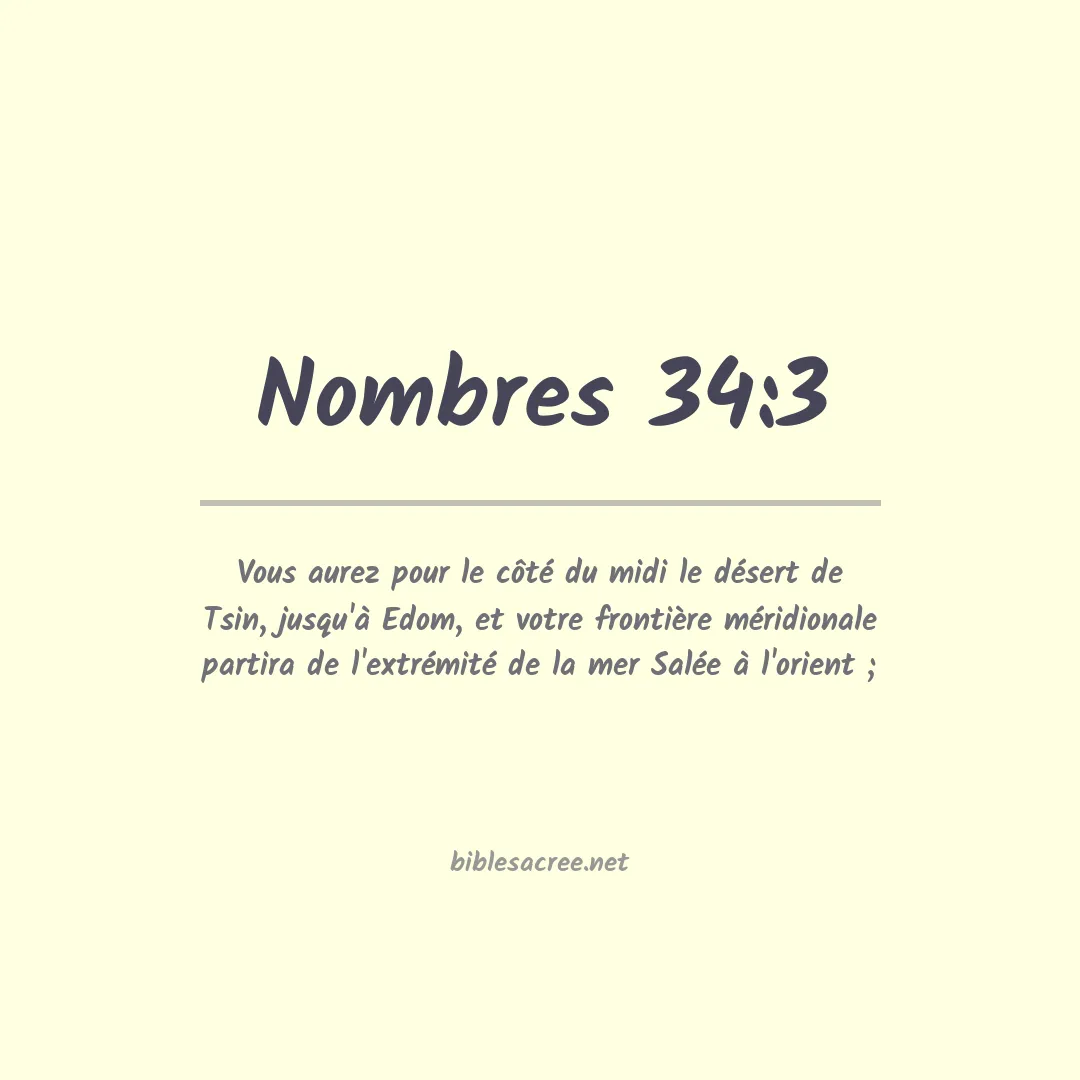 Nombres - 34:3