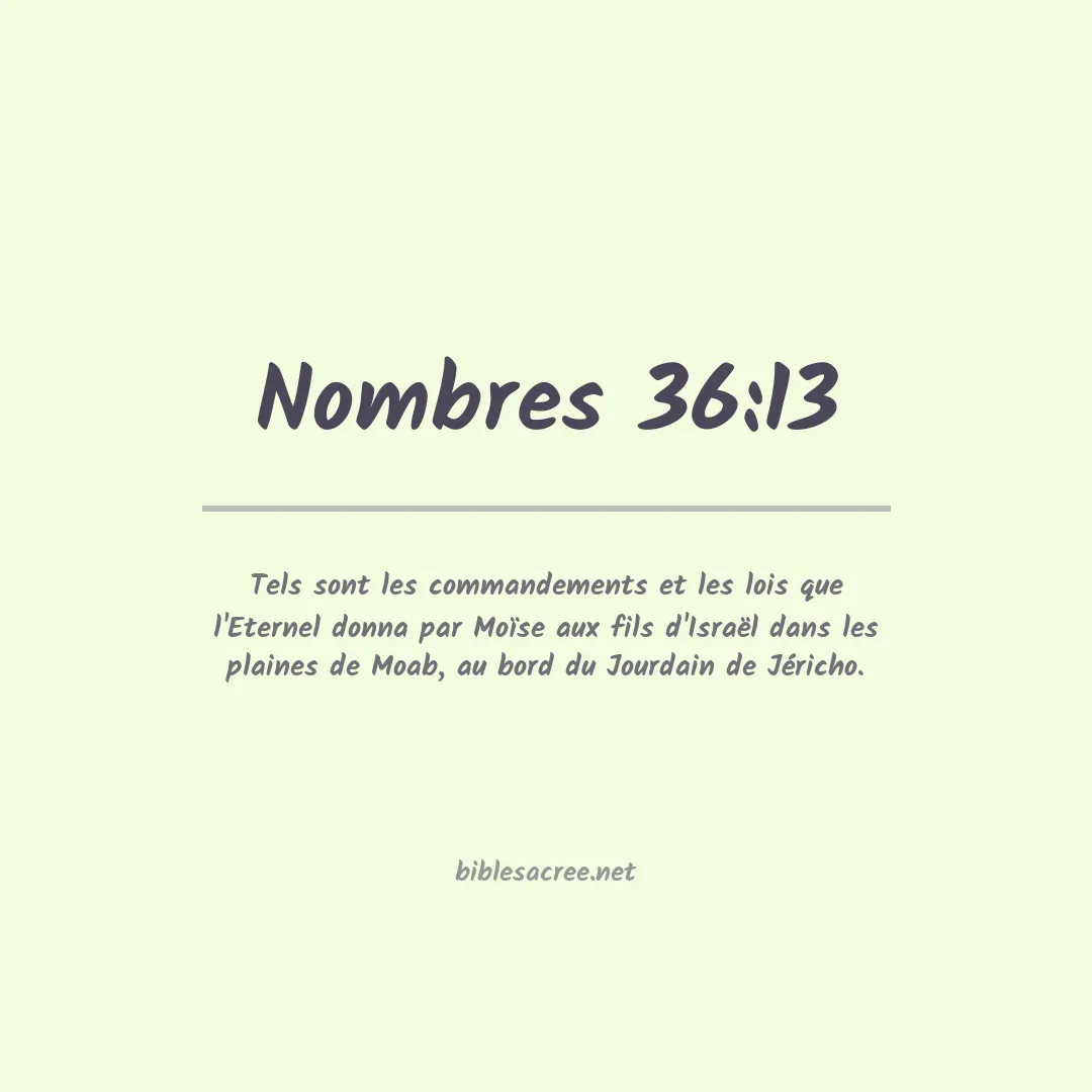 Nombres - 36:13