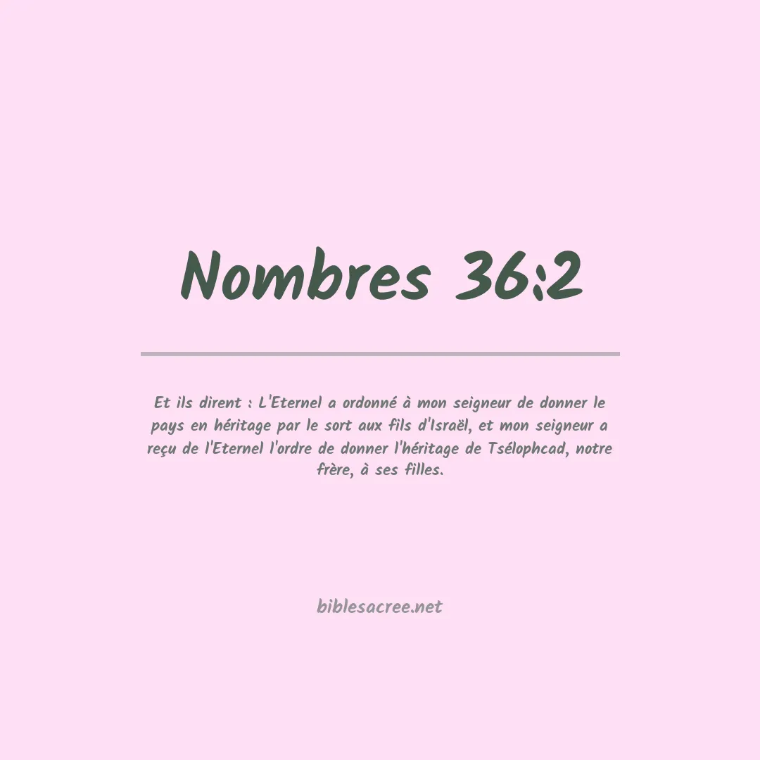 Nombres - 36:2
